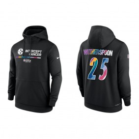 Ahkello Witherspoon Pittsburgh Steelers 2022 Crucial Catch Therma Performance Pullover Hoodie
