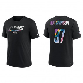 Aidan Hutchinson Detroit Lions Black 2022 NFL Crucial Catch Performance T-Shirt