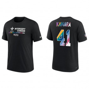 Alvin Kamara New Orleans Saints Black 2022 NFL Crucial Catch Performance T-Shirt