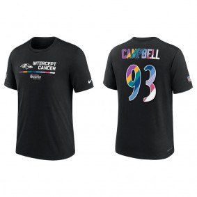 Calais Campbell Baltimore Ravens Black 2022 NFL Crucial Catch Performance T-Shirt