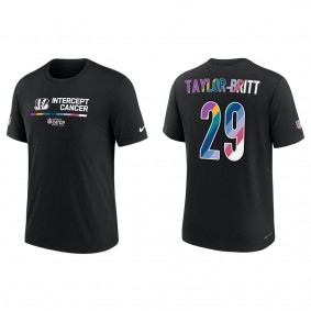 Cam Taylor-Britt Cincinnati Bengals Black 2022 NFL Crucial Catch Performance T-Shirt