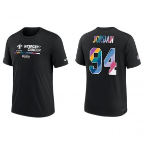 Cameron Jordan New Orleans Saints Black 2022 NFL Crucial Catch Performance T-Shirt