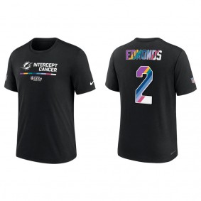Chase Edmonds Miami Dolphins Black 2022 NFL Crucial Catch Performance T-Shirt