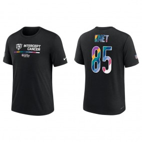 Cole Kmet Chicago Bears Black 2022 NFL Crucial Catch Performance T-Shirt