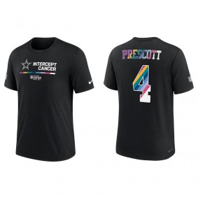 Dak Prescott Dallas Cowboys Black 2022 NFL Crucial Catch Performance T-Shirt