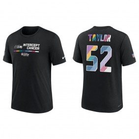 Darrell Taylor Seattle Seahawks Black 2022 NFL Crucial Catch Performance T-Shirt