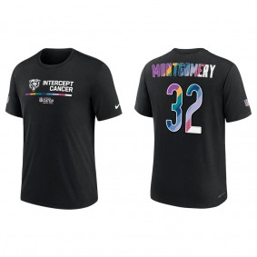 David Montgomery Chicago Bears Black 2022 NFL Crucial Catch Performance T-Shirt