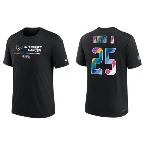 Desmond King Houston Texans Black 2022 NFL Crucial Catch Performance T-Shirt