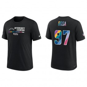 Joey Bosa Los Angeles Chargers Black 2022 NFL Crucial Catch Performance T-Shirt