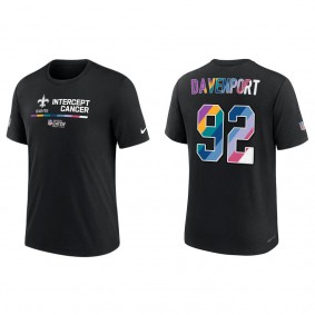 Marcus Davenport New Orleans Saints Black 2022 NFL Crucial Catch Performance T-Shirt