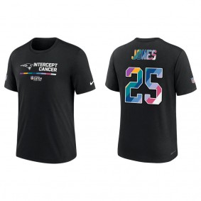 Marcus Jones New England Patriots Black 2022 NFL Crucial Catch Performance T-Shirt
