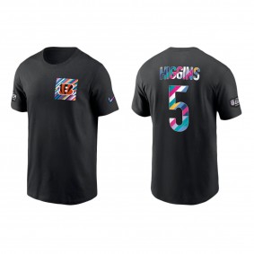 Men's Cincinnati Bengals Tee Higgins Black 2023 NFL Crucial Catch T-Shirt