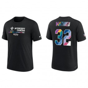 Tyrann Mathieu New Orleans Saints Black 2022 NFL Crucial Catch Performance T-Shirt