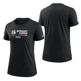 Women's Cincinnati Bengals Black 2022 NFL Crucial Catch Performance T-Shirt
