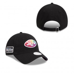 Women's New York Jets Black 2023 NFL Crucial Catch 9TWENTY Adjustable Hat