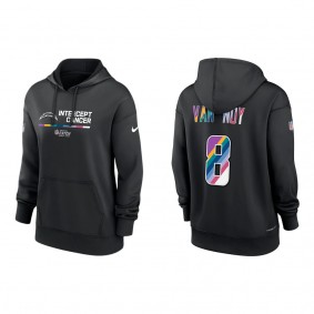 Women's Kyle Van Noy Los Angeles Chargers Black 2022 NFL Crucial Catch Therma Performance Pullover Hoodie