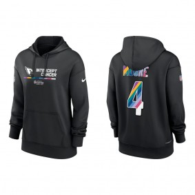 Women's Rondale Moore Arizona Cardinals Black 2022 NFL Crucial Catch Therma Performance Pullover Hoodie