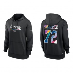 Women's Travis Frederick Dallas Cowboys Black 2022 NFL Crucial Catch Therma Performance Pullover Hoodie