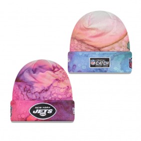 Youth New York Jets Pink 2022 NFL Crucial Catch Knit Hat