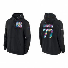 Men's Los Angeles Chargers Zion Johnson Black 2023 NFL Crucial Catch Hoodie